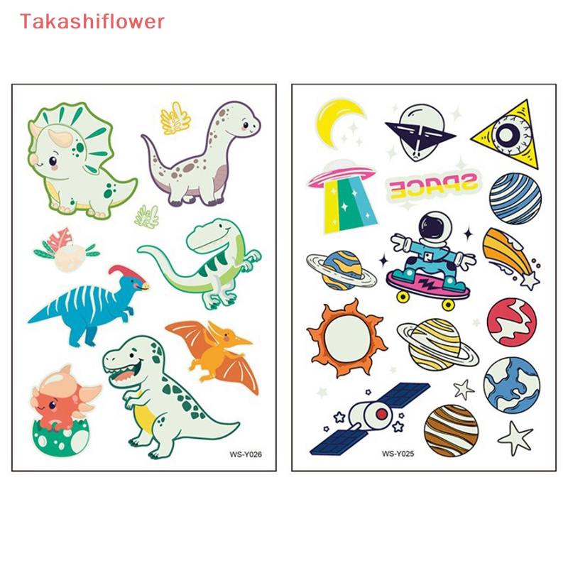 Hình Xăm Dán Tạm Thời Họa Tiết Hoạt Hình Dạ Quang Chống Thấm Nước Cho Bé