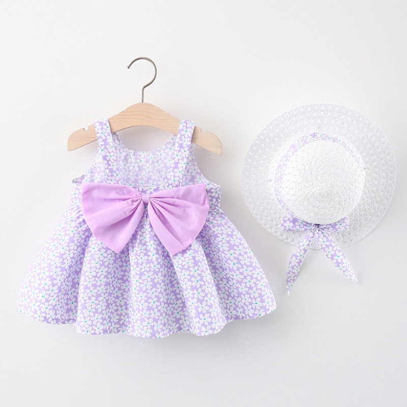 Đầm Cotton Mềm Mại In Họa Tiết Phong Cách Hàn Quốc Thời Trang Mùa Hè Cho Bé Gái