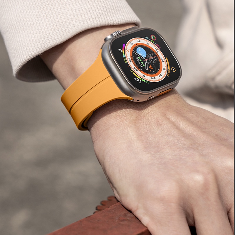Dây Đeo Khóa Nam Châm Cho Đồng Hồ Thông Minh Apple watch Series 8 7 SE 6 5 4 3 Ultra iwatch 40mm 44mm 41mm 45mm 49mm