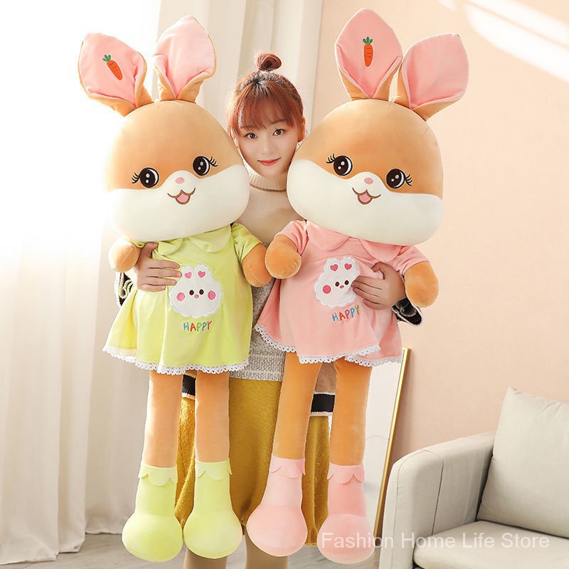 Thú Nhồi Bông Hình Thỏ Trắng Dễ Thương