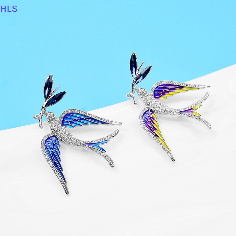 Ghim Cài Áo Hình Chim Én Bay Đính Đá Thời Trang Cho Nữ