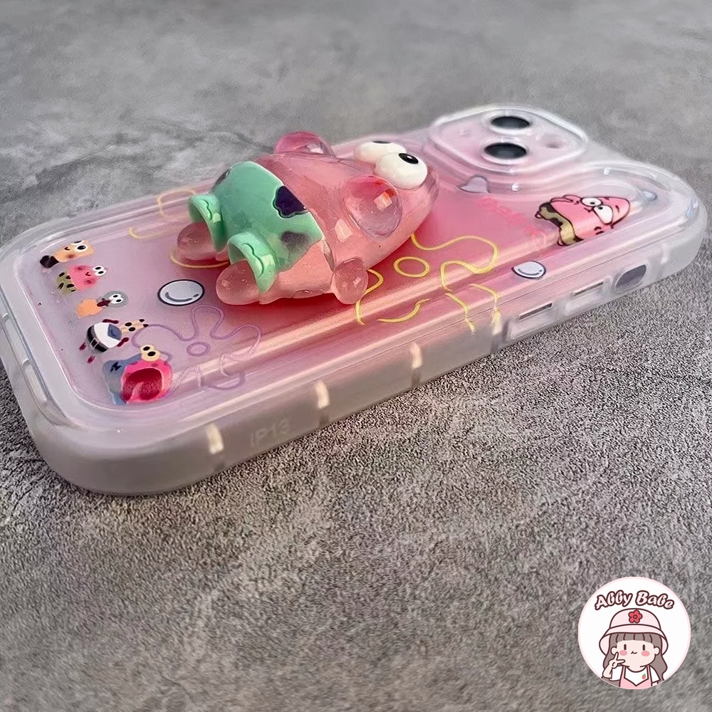 Ốp Điện Thoại TPU Mềm Hình SpongeBob 3D Màu Trong Suốt Chống Bụi Cho IPhone 14 Pro Max 11 12 11 Pro Max X XS 7Plus