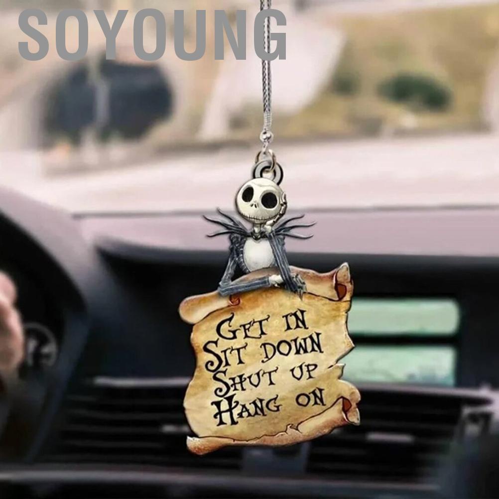 Soyoung [Yue Xinghui] (Processed Intellectual Property) 1PCS Halloween Horror Dwarf Pendant Car Rearview Mirror Acrylic 15