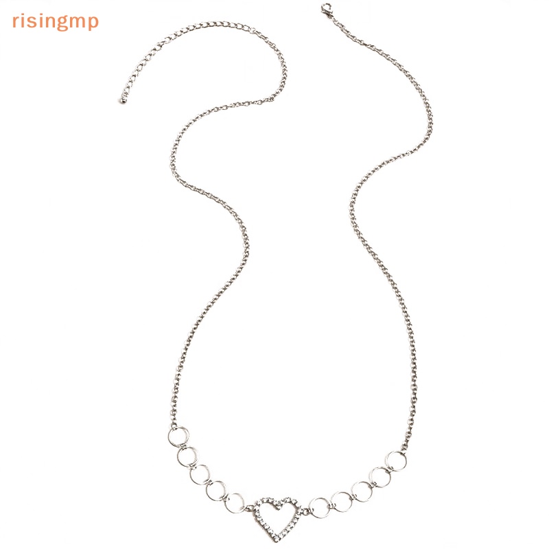 Thắt Lưng Dây Xích Hình Trái Tim Đính Đá Thời Trang Cho Nữ