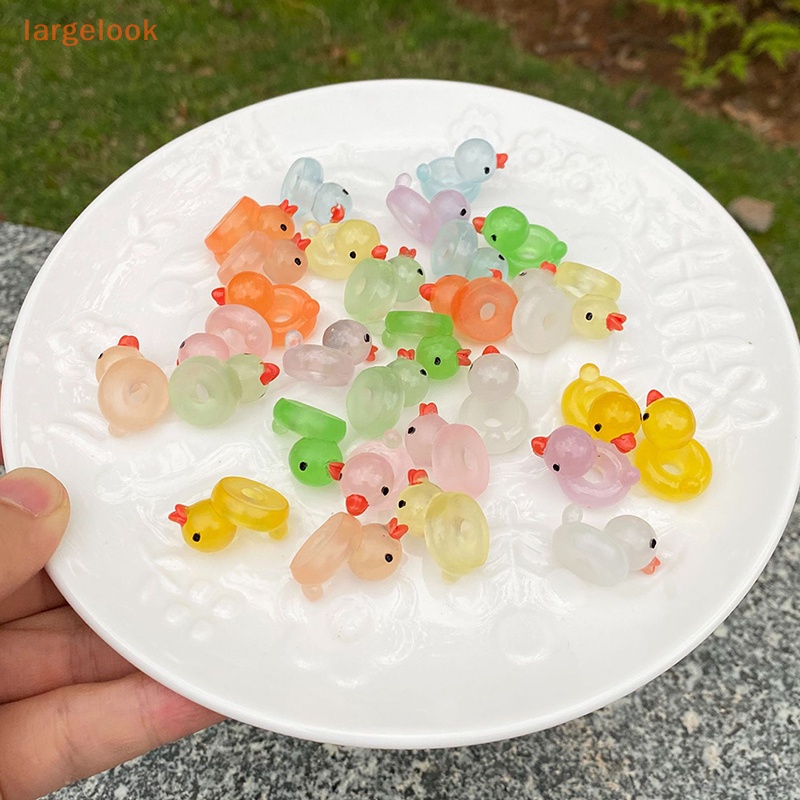 Bộ 5 Kẹp Tóc Hình Chú Vịt Bằng Resin Màu Dạ Quang Xinh Xắn Dùng Trang Trí Sổ Tay / Đồ Bơi