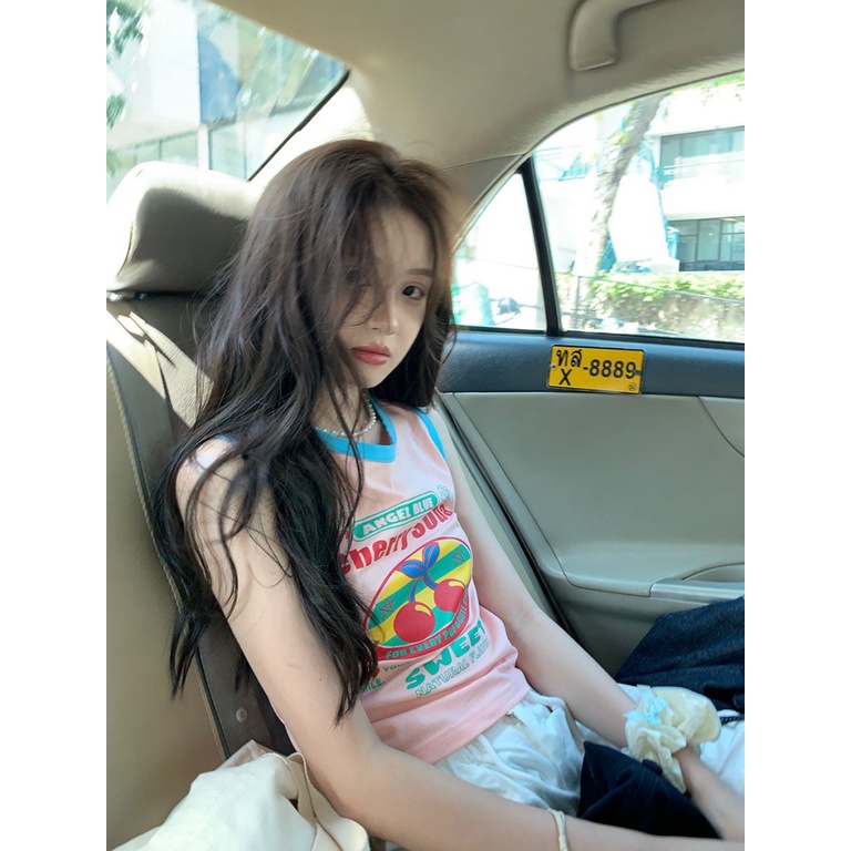 Áo Sát Nách Cổ Tròn Màu Trơn Phong Cách Hàn Quốc Thời Trang Mùa Hè Cho Nữ