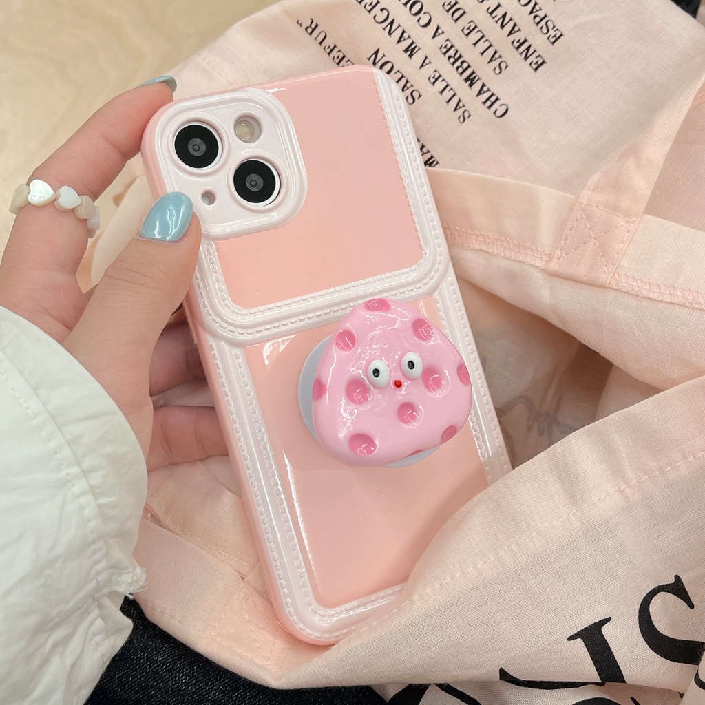 Ốp Điện Thoại tpu Dẻo Màu Sắc Ngọt Ngào Kèm Ngăn Đựng Thẻ &amp; Giá Đỡ Đứng Độc Đáo Cho iPhone 14 13 12 11 PRO MAX