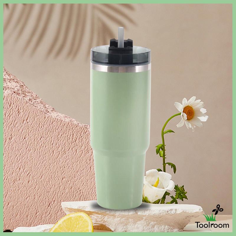 Cốc Uống Nước Có Ống Hút Và Nắp Bằng Thép Không Gỉ Sturdy