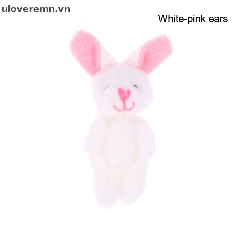 Thỏ Nhồi Bông Mềm 4.5CM Treo Móc Khóa / Ba Lô / Túi Xách Trang Trí Nhà Búp Bê