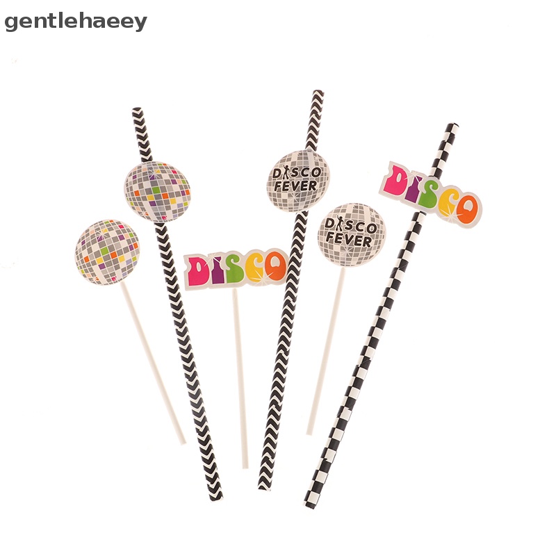 Set 10 Ống Hút Đính Bóng Tròn Nhiều Màu Trang Trí Tiệc