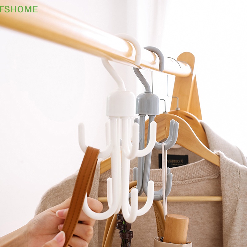 Fshome Móc Treo Đồ Tám Móc Xoay 360 Độ Sáng Tạo Mới