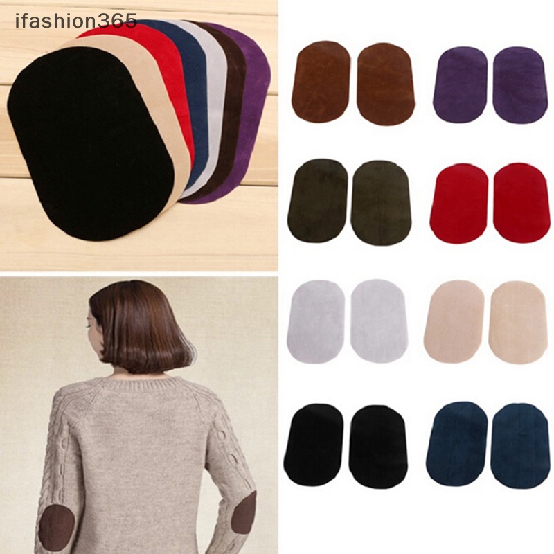 Set 2 Miếng Da Lộn Hình Oval Ủi Đầu Gối DIY Thời Trang ifashion365