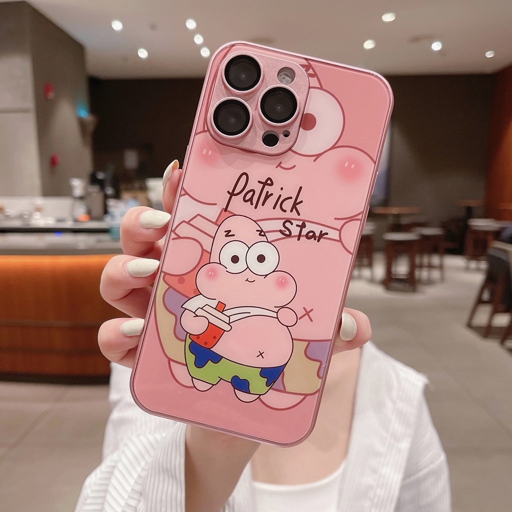 Ốp Điện Thoại PC Cứng Chống Rơi Hình Spongebob Cho iPhone 11 12 13 14 PRO MAX XR XS 7 8 Plus