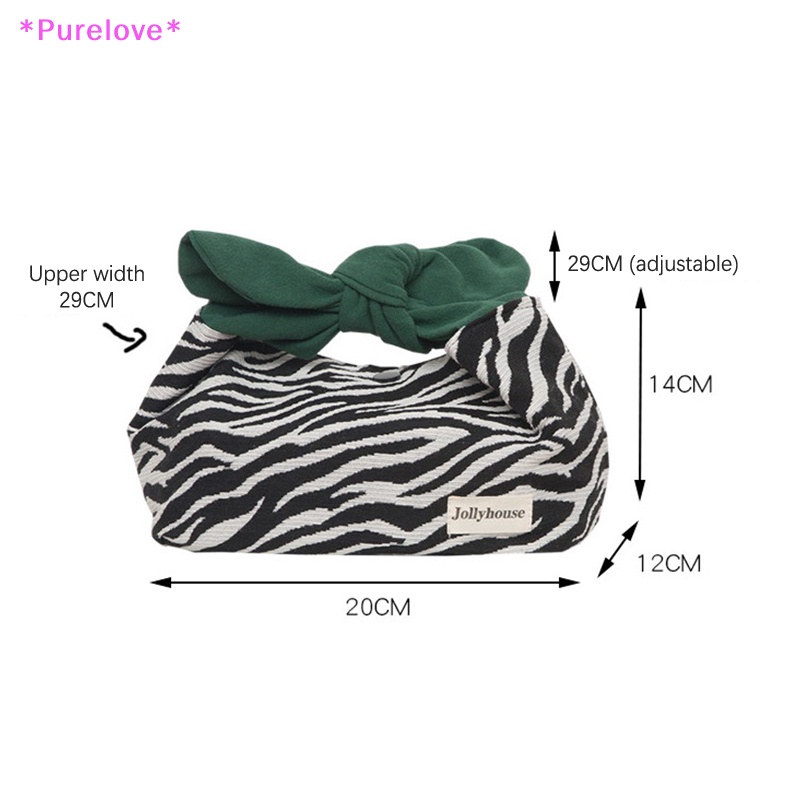 Túi Đựng Hộp Cơm Trưa In Họa Tiết Ngựa Vằn / Tai Thỏ Dễ Thương Phong Cách Nhật Bản Mới