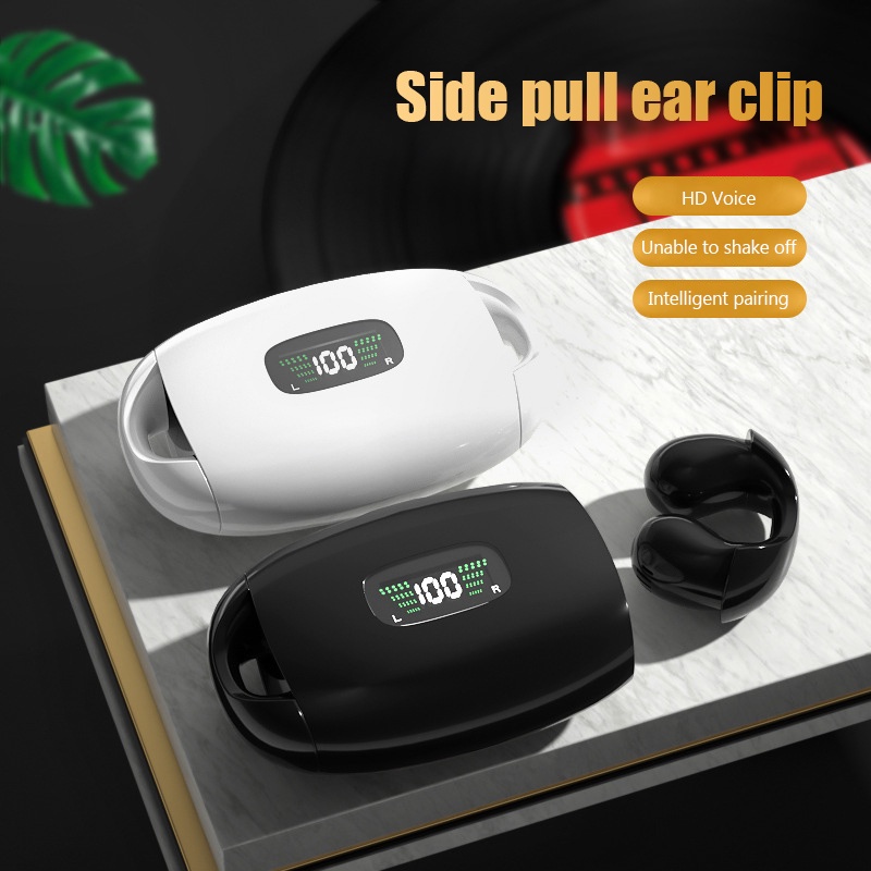 Tai Nghe Không Dây Q96 TWS Bluetooth 5.3 Thiết Kế Kẹp Tai Có Đèn LED Phong Cách Thể Thao