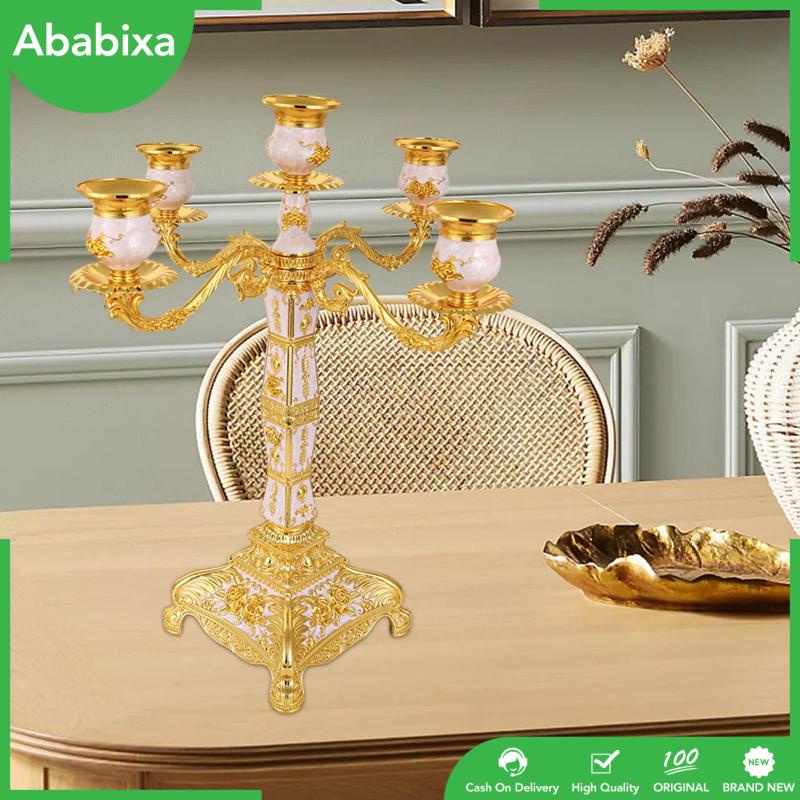 [Ababixa] Giá Đỡ Đèn Cầy Bằng Kim Loại Phong Cách Cổ Điển Trang Trí Bàn Tiệc Kỳ Nghỉ