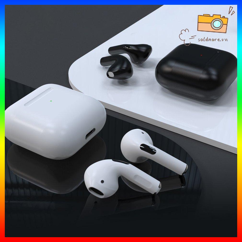 Tai nghe bluetooth Airs Pro 4 Mini cửa sổ pop-up bóng loáng màu trắng (hàng nhái)