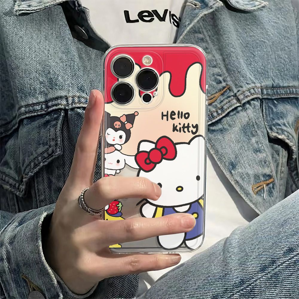 ✅Ốp Điện Thoại Dẻo Họa Tiết Hoạt Hình Chú Mèo Dễ Thương Cho iPhone1213plusmaxkitty 14pro6ins78 IABM 11