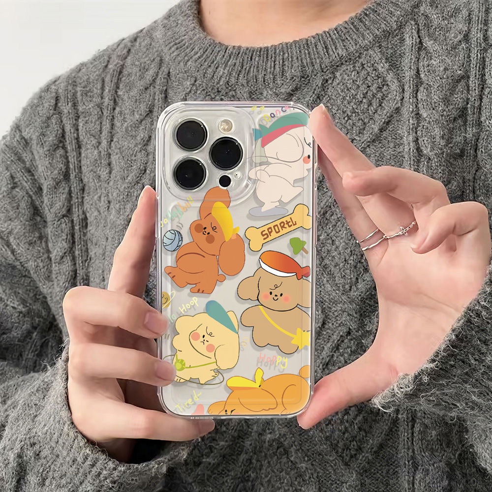 ✅Ốp Điện Thoại Mềm Chống Sốc In Hình Gấu Hoạt Hình Cho Iphone126In max 7811 13 14proplus