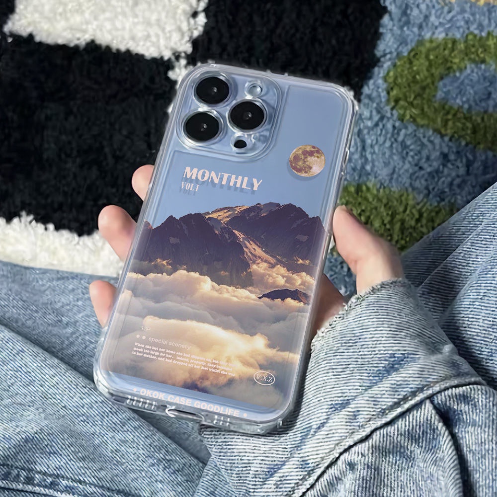 ✅Ốp Điện Thoại Dẻo Họa Tiết Ngọn Núi Tuyết Dễ Thương Chống Sốc Cho Iphone78Iphone12 6Inmax13 14pro 11 N3RH