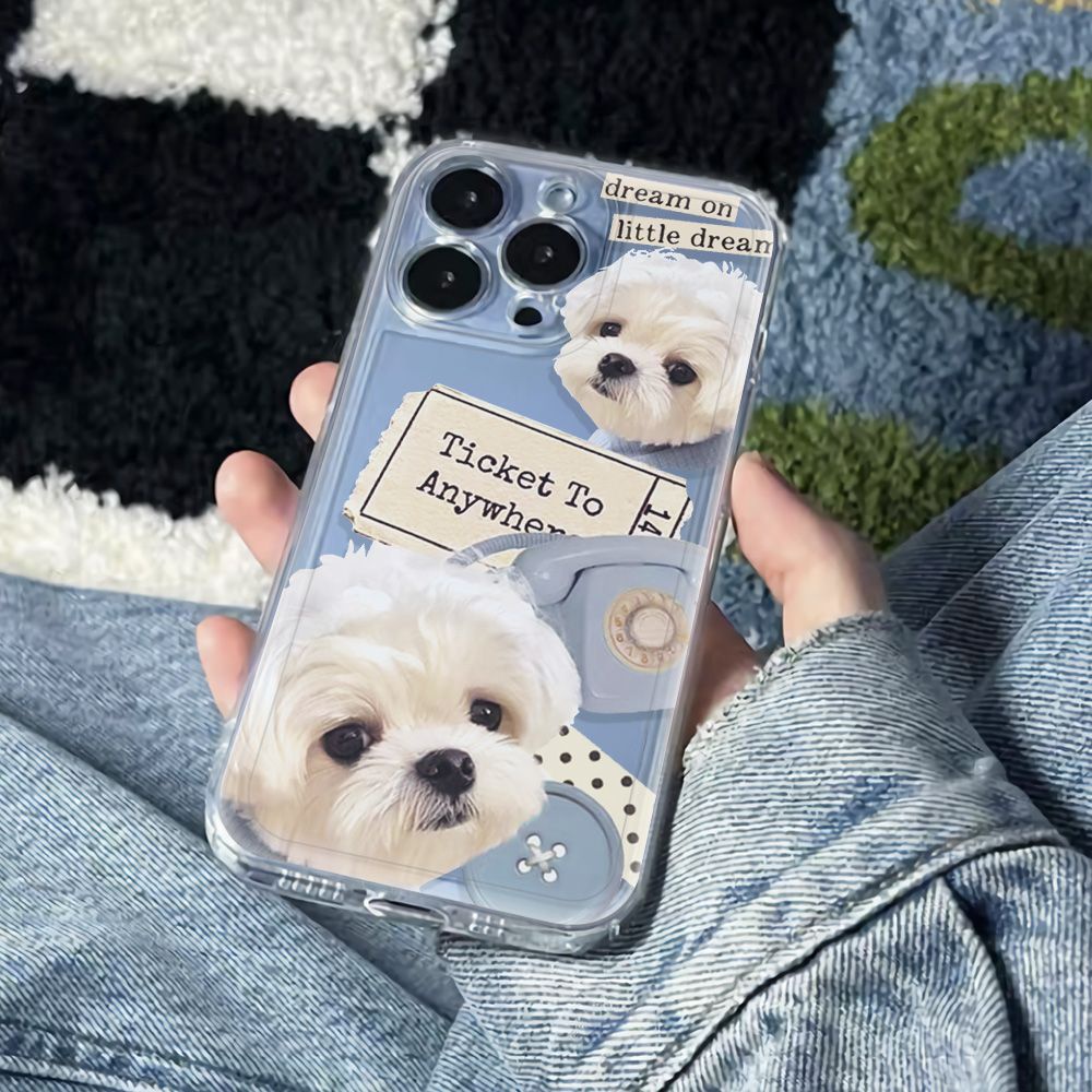 ✅Ốp Điện Thoại Mềm Chống Sốc Họa Tiết Chú Cún Đơn Giản 7814pro11 6In 13maxiPhone12 Apple O7MQ