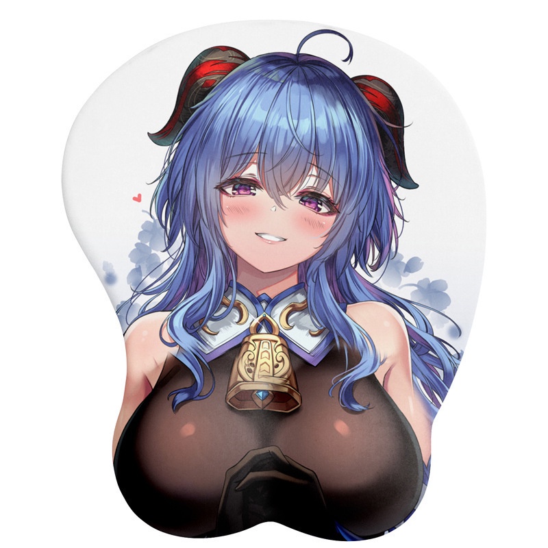 Miếng Lót Chuột Silicone Mềm Hình Yuanshen Game 3d