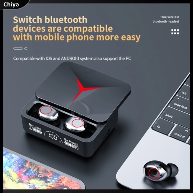 Tai Nghe Không Dây M90 TWS Bluetooth 5.3 Cảm Ứng Âm Thanh Nổi Tiếng Ồn Hi-fi