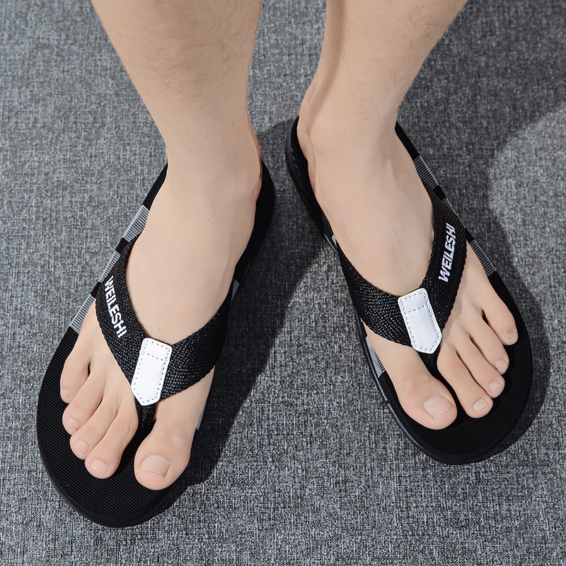 Size 39-46 dép tông dép rencho đep nam dép sandal Dép chống trượt dép nam xốp dép nam sandal dép đi biển dép đen