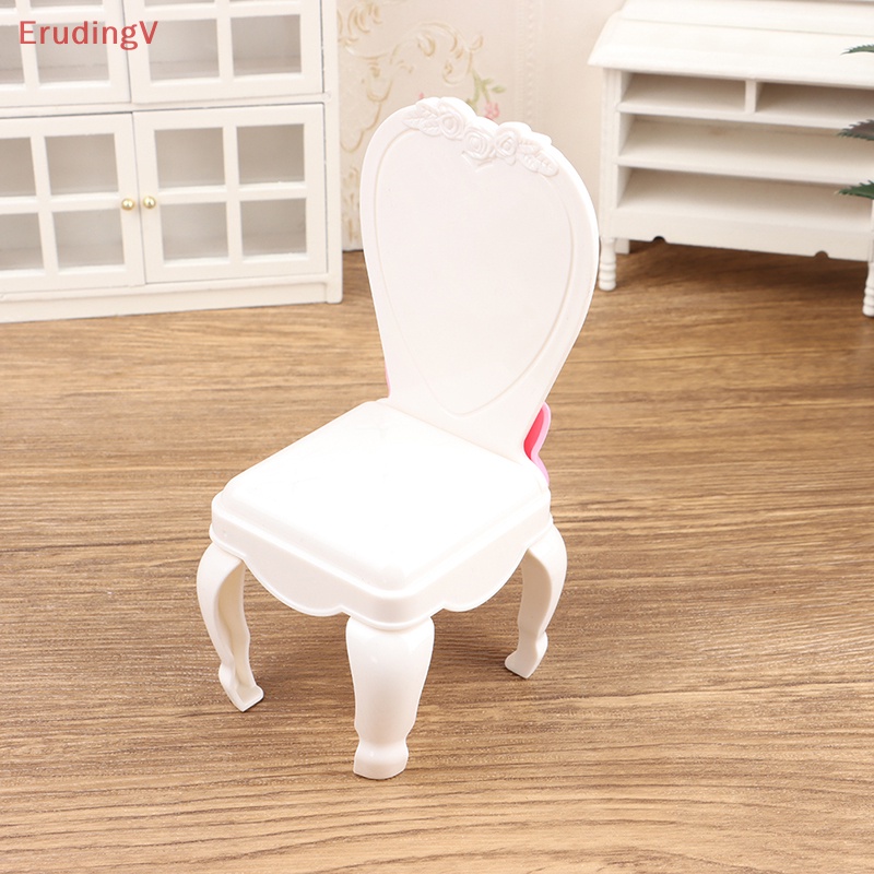 Mô Hình Ghế Thắt Nơ Màu Trắng Tỉ Lệ 1 / 6 Trang Trí Nhà Búp Bê