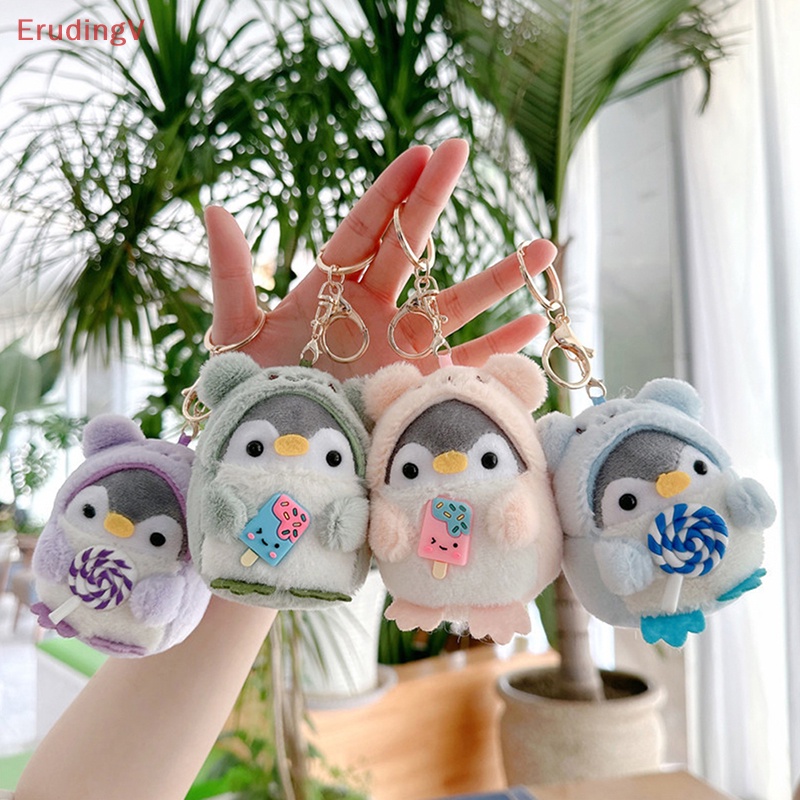 Móc Khóa Hình Chim Cánh Cụt Nhồi Bông Nhỏ Dễ Thương