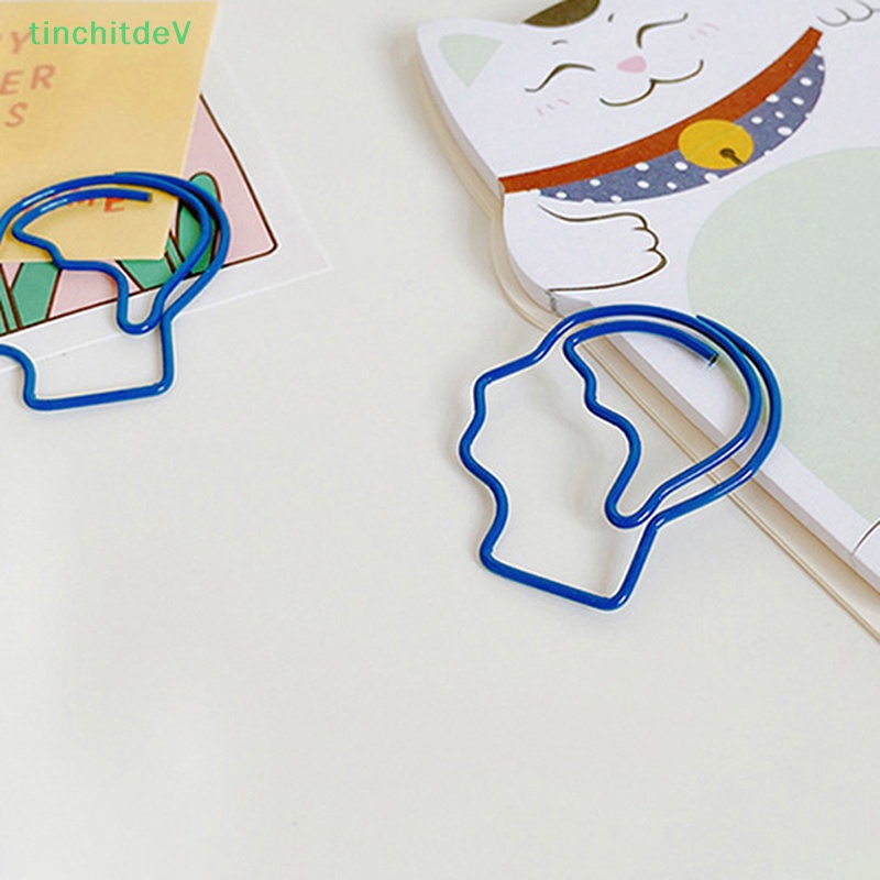 Set 10 Kẹp Giấy Đánh Dấu Trang Sách Hình Người Đàn Ông Avatar Bằng Kim Loại Dễ Thương