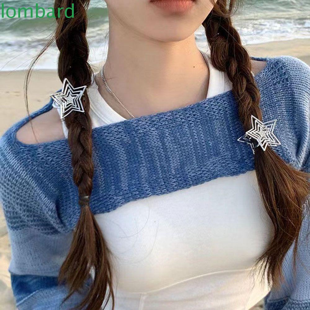 Kẹp Tóc Đuôi Ngựa Y2k Hình Ngôi Sao Năm Cánh Phong Cách Punk Dễ Thương Cho Nữ