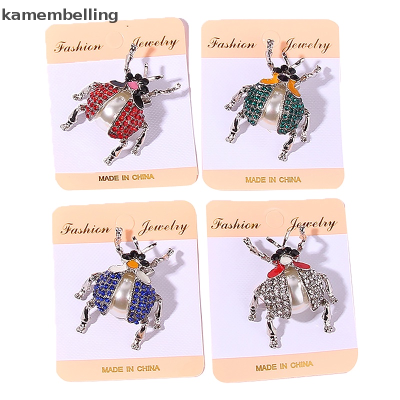 Trâm Cài Áo Hình Bọ Cánh Cứng Đính Đá Phong Cách Vintage Thời Trang Cho Nữ