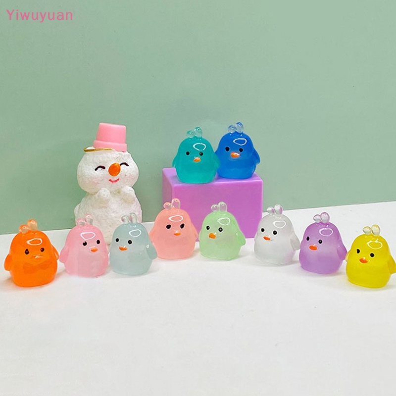 Bộ 5 Vịt Con Mini Phát Sáng Dùng Trang Trí Vườn Mới