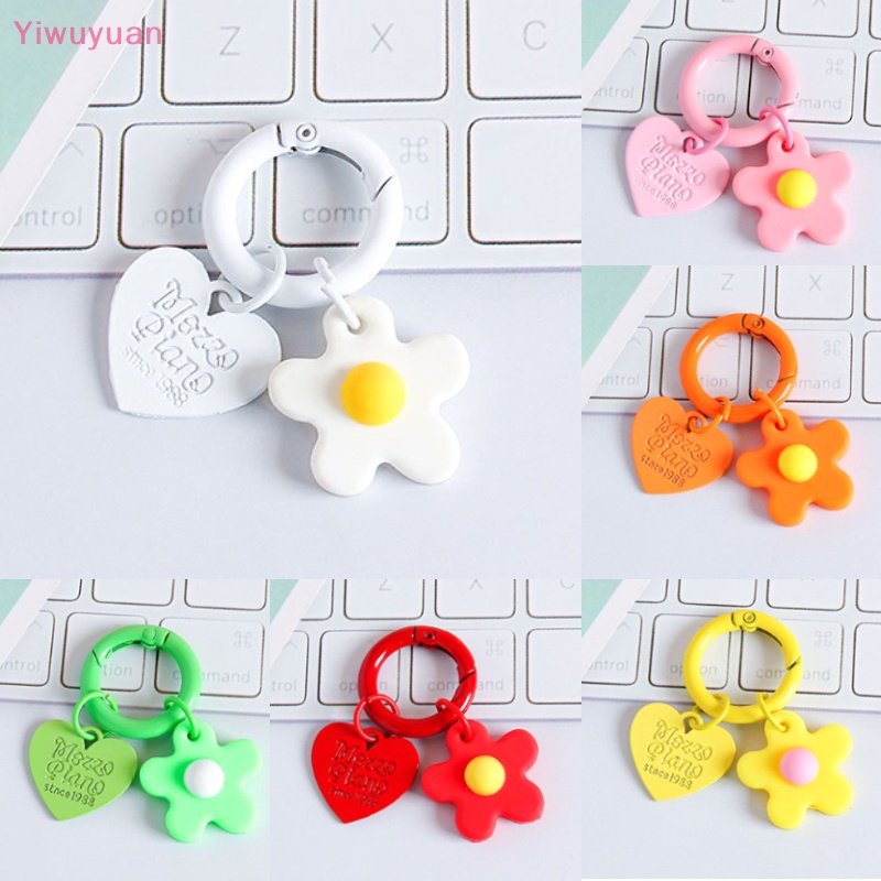 < Yiwuyuan > Móc Khóa Trang Trí Ba Lô / Ô Tô Hình Hoa Nhiều Màu Dễ Thương