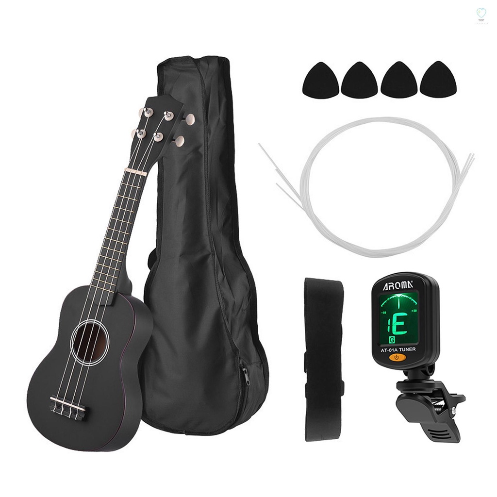 Bộ Đàn Ukulele 21 Inch Bằng Gỗ Bass Kèm Túi Đựng Và Dây Đeo Tiện Dụng