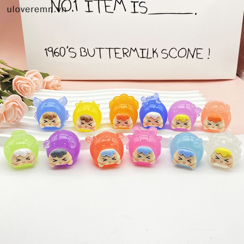 Móc Khóa Hình Thỏ Nhồi Bông Màu Dạ Quang Dễ Thương DIY