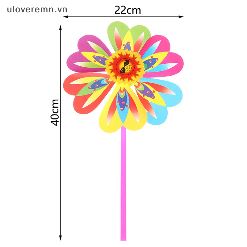 Uloveremn Set 2 Cối Xay Gió Bằng Nhựa Một Lớp Hình Cánh Bướm Hoa Nhiều Màu Trang Trí Sân Vườn Bán Chạy Cho Trẻ Em