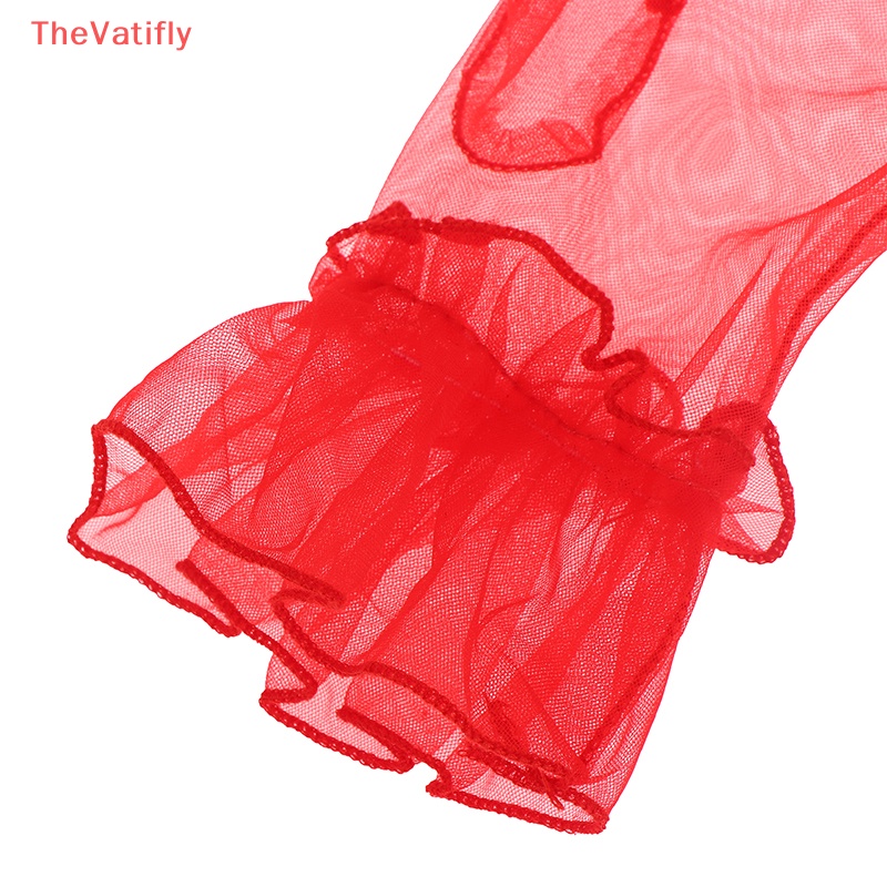 Găng Tay Lưới Mỏng Ngắn Trong Suốt Cho Nữ