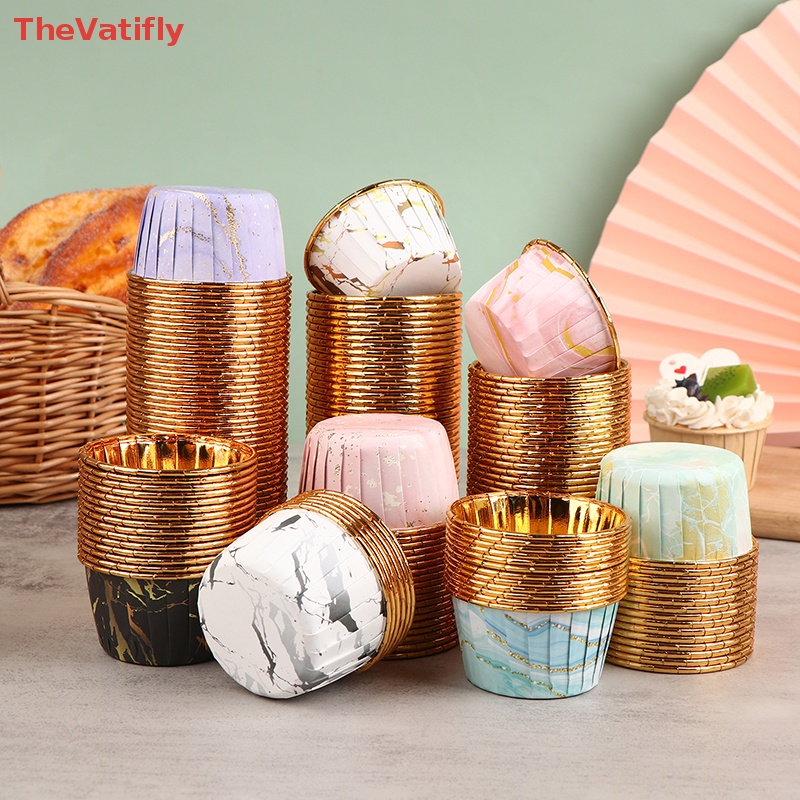 Bộ 50 Cốc Giấy Đựng Bánh Muffin Xinh Xắn Tiện Dụng