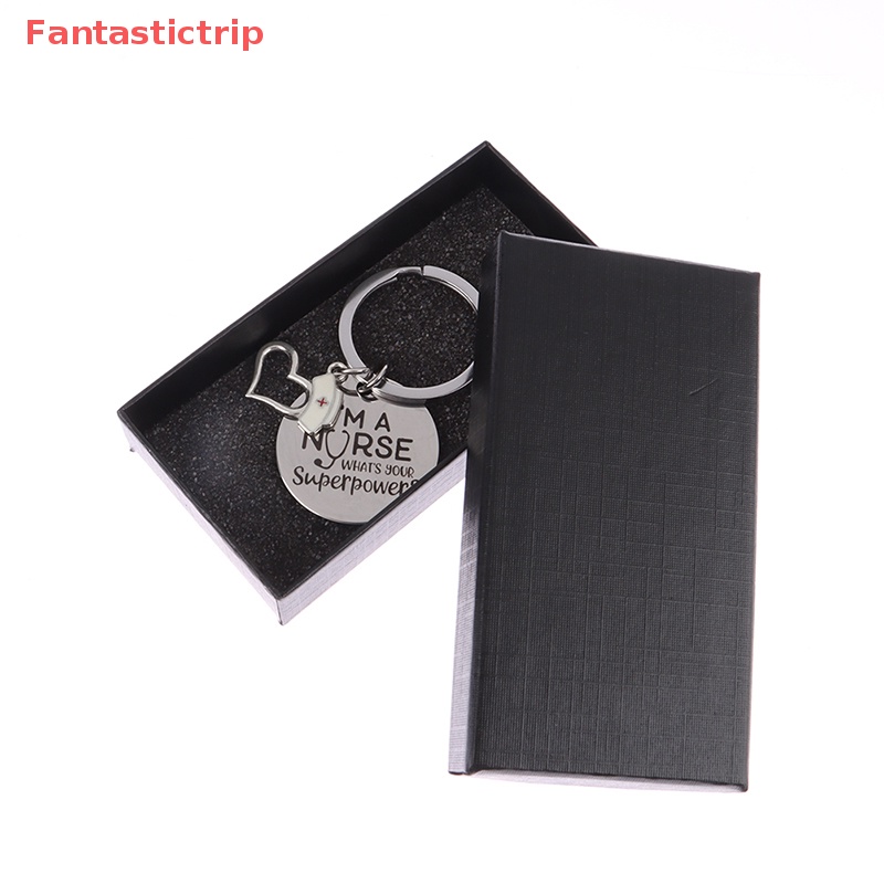 1 Móc Khóa Mặt Tròn Khắc Chữ I 'M a Nurse Thời Trang Mới