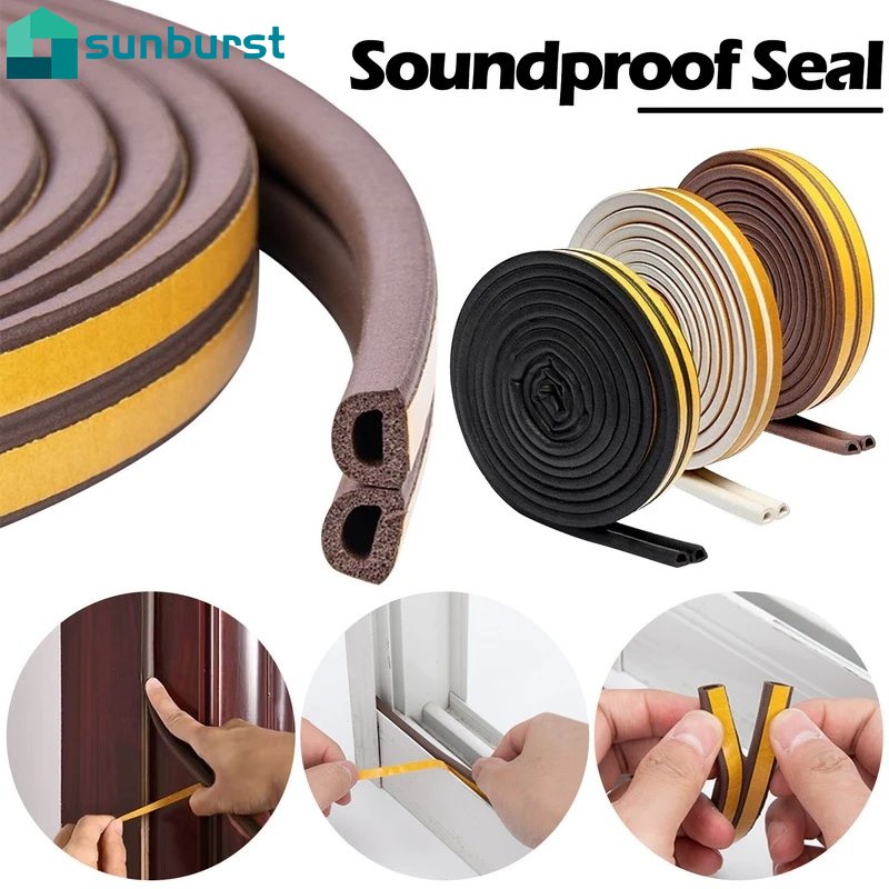 Cuộn Băng Keo Xốp Cách Âm Dán Khe Hở Cửa Sổ Chống Va Chạm 5-12M