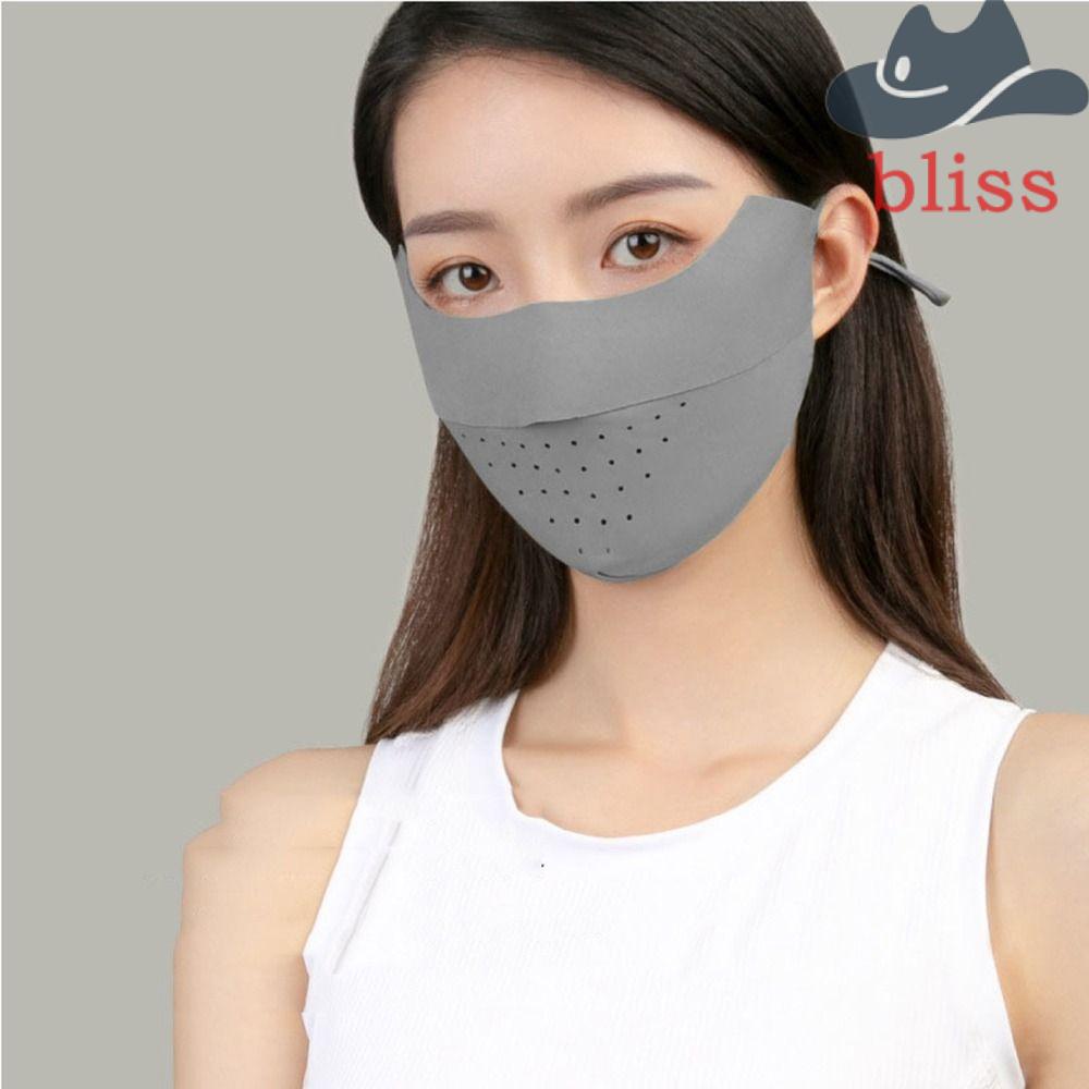 Khẩu Trang Chống Nắng Bằng Lụa Lạnh Màu Trơn Bảo Vệ Mắt Khỏi Tia UV Dành Cho Nữ