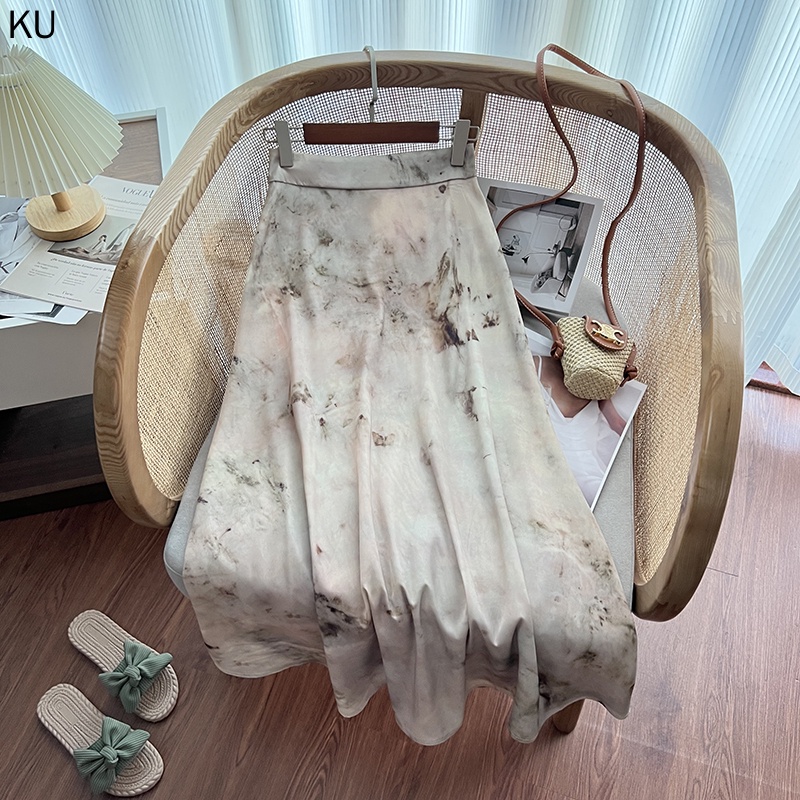 Hàng Mới Về Mới Chân Váy Chữ A Lưng Cao In Họa Tiết Phong Cách Cổ Điển Thời Trang Mùa Hè 2023 Cho Nữ