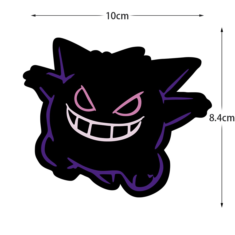 Đề Can Dán Trang Trí Kính Chắn Gió / Xe Hơi / Xe Máy Hình Hoạt Hình Pokemon Phản Quang Vui Nhộn Chống Thấm Nước