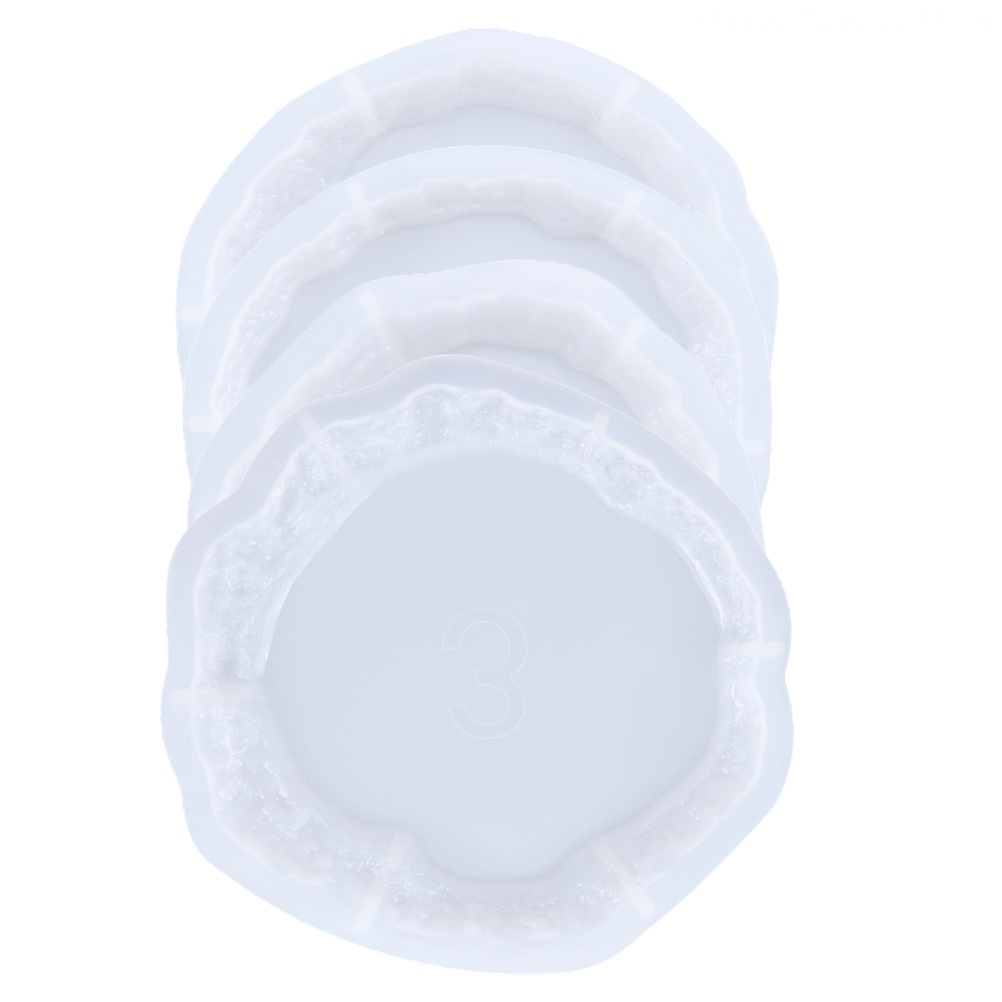 Set 4 Khuôn Silicone Làm Đế Lót Ly Hình Oval