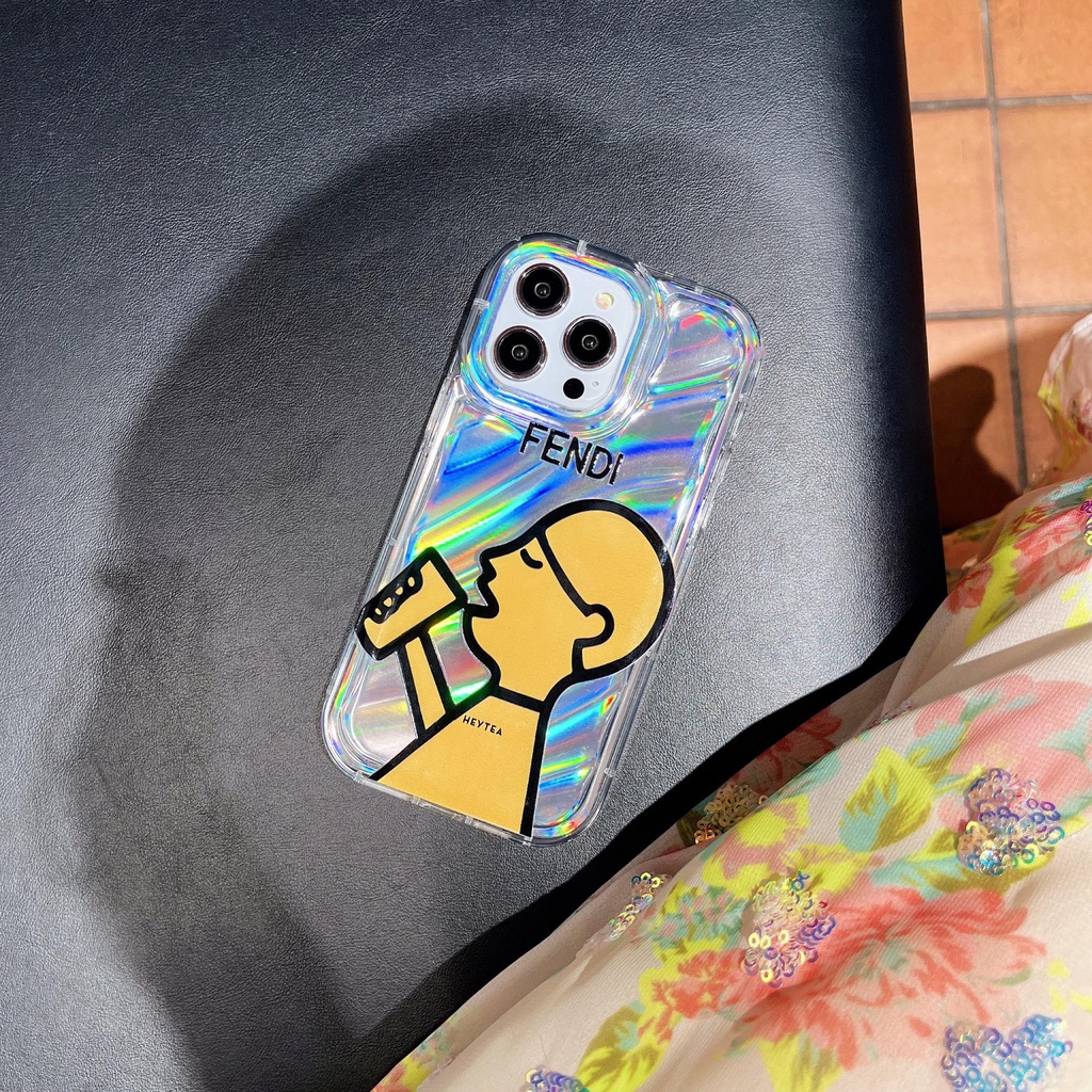 Ốp Điện Thoại TPU Mềm Trong Suốt In Họa Tiết Thời Trang Đơn Giản Có Túi Khí Chống Sốc Cho iPhone 12 13 14 Pro Max