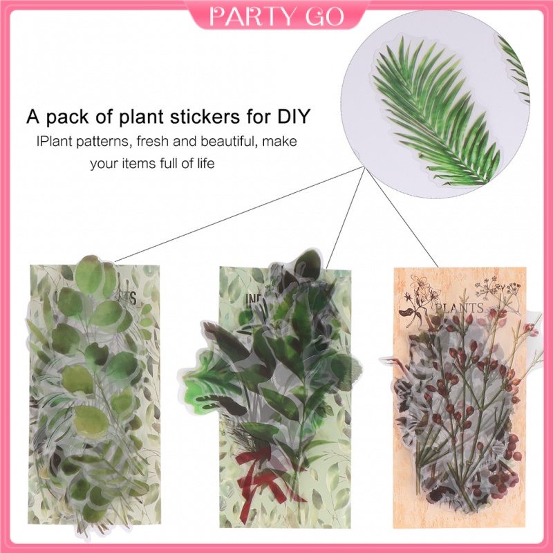 Set 120 Nhãn Dán Trang Trí Sổ Tay Thủ Công Hình Hoa Cỏ Kiểu Vintage