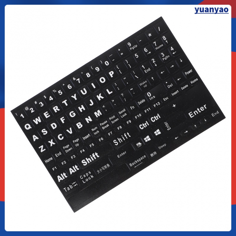 1 Tấm Sticker Dán Bàn Phím Máy Tính Họa Tiết Chữ Cái Tiếng Anh