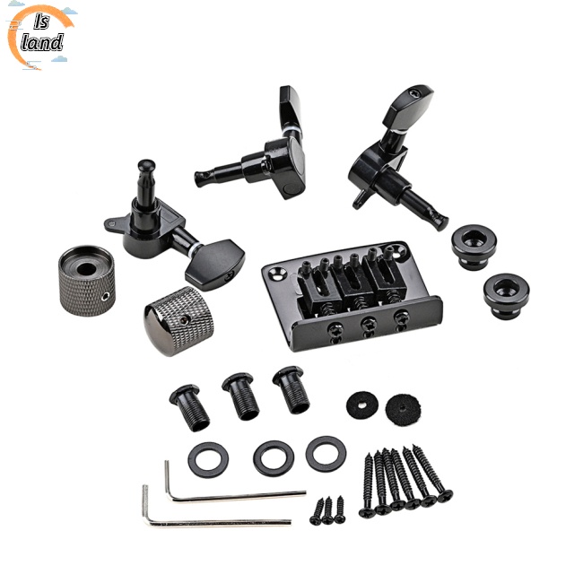 Cầu Đàn Guitar 3 Dây Tùy Chỉnh Kèm Núm Vặn 1R2L Chất Lượng Cao